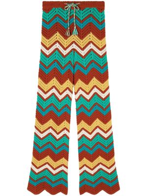 Alanui haut Kaleidoscopic en maille chevrons - Bleu