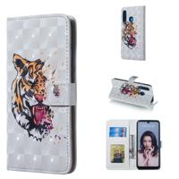 Tijger patroon 3D horizontale Flip lederen case voor Huawei P30 lite met houder & kaartsleuven & foto frame & portemonnee