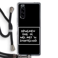 Schotelvod: Sony Xperia 5 Transparant Hoesje met koord