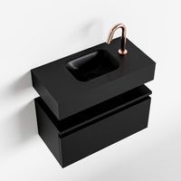 Toiletmeubel Mondiaz Andor | 60 cm | Meubelkleur Urban | Lex vrijhangend wastafel Urban Midden | 1 kraangat
