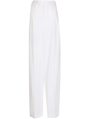 ANOUKI pantalon en laine à coupe ample - Blanc
