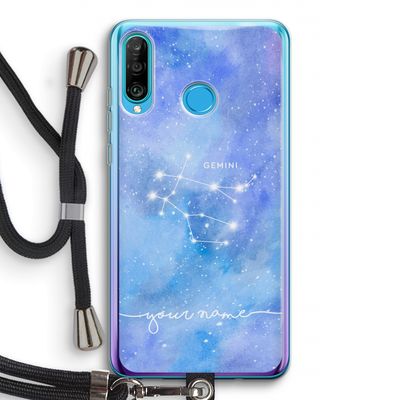 Sterrenbeeld - Licht: Huawei P30 Lite Transparant Hoesje met koord