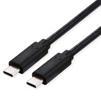 Roline USB-C-kabel USB 4.0 USB-C stekker 0.50 m Zwart Afgeschermd 11029100 - thumbnail