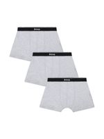 BOSS Kidswear lot de trois boxers à taille logo - Gris