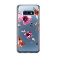 Geschilderde bloemen: Samsung Galaxy S10e Transparant Hoesje