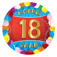 Bierviltjes 18 jaar - 75x stuks - multicolor - verjaardag/feest - feestartikelen