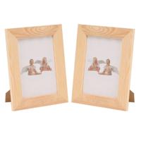 DIY houten fotolijstje - 2x - 17,5 x 22,5 cm - Hobby/knutselen - Zelf schilderen/versieren