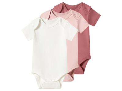 lupilu Set van 3 baby rompers (Lichtroze, 62/68) lupilu Set van 3 baby rompers (Lichtroze, 62/68)