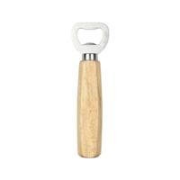 Flessenopener - RVS - eikenhout - 14 cm - bieropener