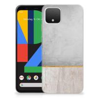 Google Pixel 4 | Bumper Hoesje | Wood Concrete