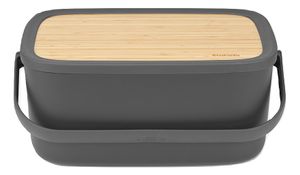 Brabantia 128264 broodtrommel Rechthoekig Zwart, Hout