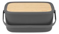 Brabantia 128264 broodtrommel Rechthoekig Zwart, Hout - thumbnail