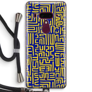 Majorelle Blue Print: HTC U12+ Transparant Hoesje met koord