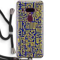 Majorelle Blue Print: HTC U12+ Transparant Hoesje met koord