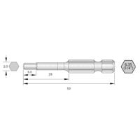 Bernstein Tools for Electronics 6-HX20-50 Bitset HRC-staal Hooggelegeerd E 6.3 6 stuk(s) - thumbnail