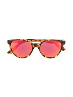 Versace Kids lunettes de soleil à monture ronde - Marron