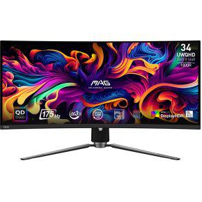 MSI MAG 341CQP QD-OLED computer monitor 86,4 cm (34") 3440 x 1440 Pixels UltraWide Quad HD QDOLED Zwart