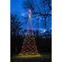 Vlaggenmast verlichte kerstboom - 836 led lampjes - D160 x H500 cm - colour changing