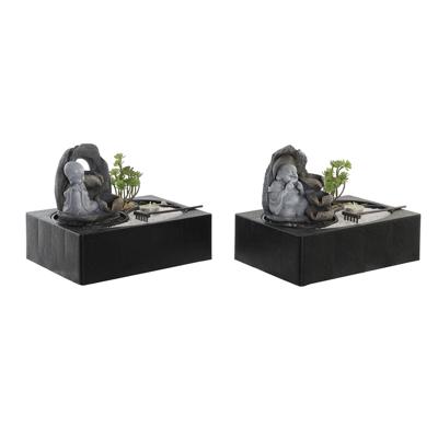 Fontän DKD Home Decor Boeddha Hars Orientaals 29 x 21 x 23 cm (2 Stuks)