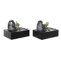 Fontän DKD Home Decor Boeddha Hars Orientaals 29 x 21 x 23 cm (2 Stuks)