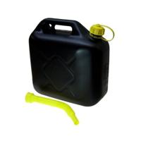 Benson Jerrycan - Set van 2x stuks - kunststof - 10 liter - zwart - inclusief schenktuit