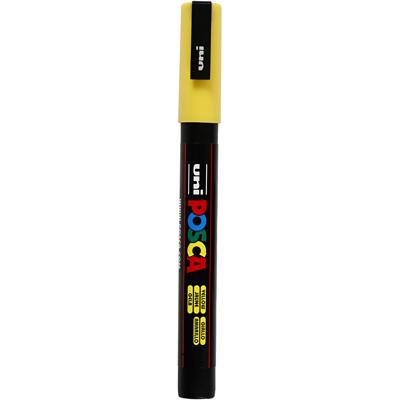 Uni-Posca Posca marker, afm pc-3m, lijndikte 0,9-1,3 mm, fijn, geel, 1 stuk