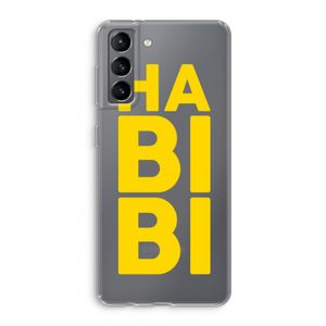 Habibi Blue: Samsung Galaxy S21 Transparant Hoesje