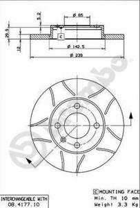 Brembo Remschijven 08.4177.75