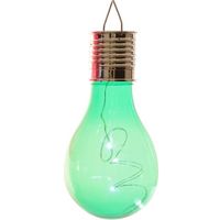 Solar hanglamp bol/peertje - groen - kunststof - 14 cm - LED - thumbnail