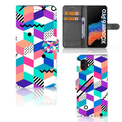 Samsung Galaxy Xcover 6 Pro | Book Case | Blokken Kleurrijk