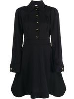 Moschino robe-chemise courte à coupe évasée - Noir