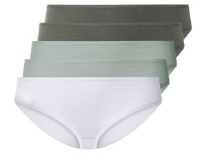 esmara 5 dames slips (XXXL (56/58), Wit/groen/mint)