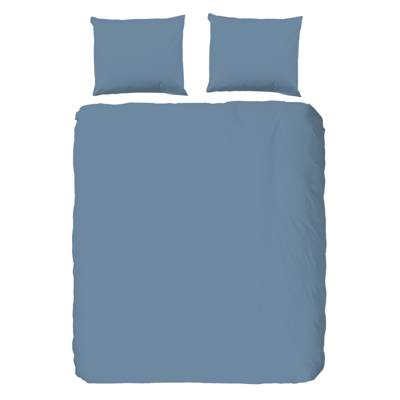 Dekbedovertrek Katoen Satijn Lichte Kleuren Effen 200x200 Cm Blauw Anti Allergie & Anti Huisstofmijt HIP - Dekbed-Discounter.nl
