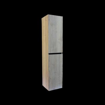 Kolomkast Trendline 160 Natural Oak met greeplijst mat zwart