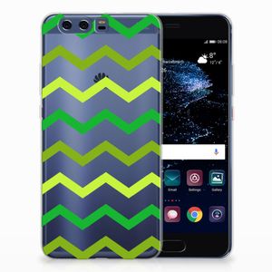 Huawei P10 Plus TPU bumper Zigzag Groen