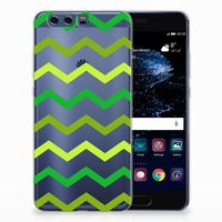 Huawei P10 Plus TPU bumper Zigzag Groen