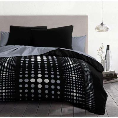 Steevy MicroFiber dekbed set - 1 dekbedovertrek 240x260 cm + 2 kussencases 63x63 cm - zwart - huislinnen passie