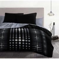 Steevy MicroFiber dekbed set - 1 dekbedovertrek 240x260 cm + 2 kussencases 63x63 cm - zwart - huislinnen passie