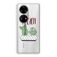 I love cacti: Huawei P50 Pro Transparant Hoesje