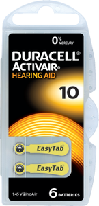 Duracell Hearing Aid DA10 Single-use battery