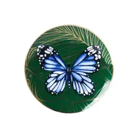 Heinen Delfts Blauw - Wandbord vlinder d16cm - thumbnail