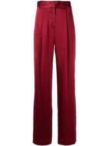 Michelle Mason pantalon ample en soie - Rouge