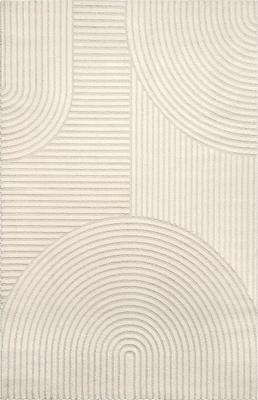 Vloerkleed Elio - Japandi Stijl met Moderne Lijnen in Beigekleurige Neutrale Tinten-200 x 290 cm
