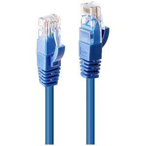 LINDY 48016 RJ45 Netwerkkabel, patchkabel CAT 6 U/UTP 0.50 m Blauw 1 stuk(s)