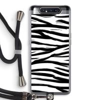 Zebra pattern: Samsung Galaxy A80 Transparant Hoesje met koord