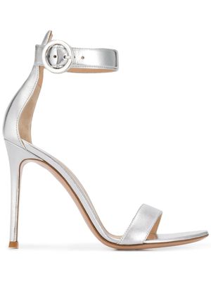 Gianvito Rossi sandales à bout ouvert - Argent