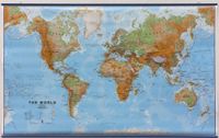 Wereldkaart 69ML Natuurkundig, 136 x 84 cm | Maps International - thumbnail