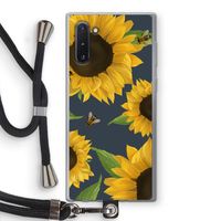 Sunflower and bees: Samsung Galaxy Note 10 Transparant Hoesje met koord