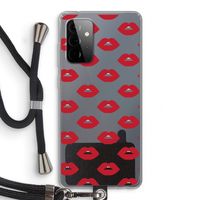 Lips: Samsung Galaxy A72 5G Transparant Hoesje met koord