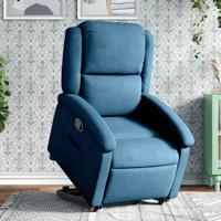 Sta-opstoel fluweel blauw